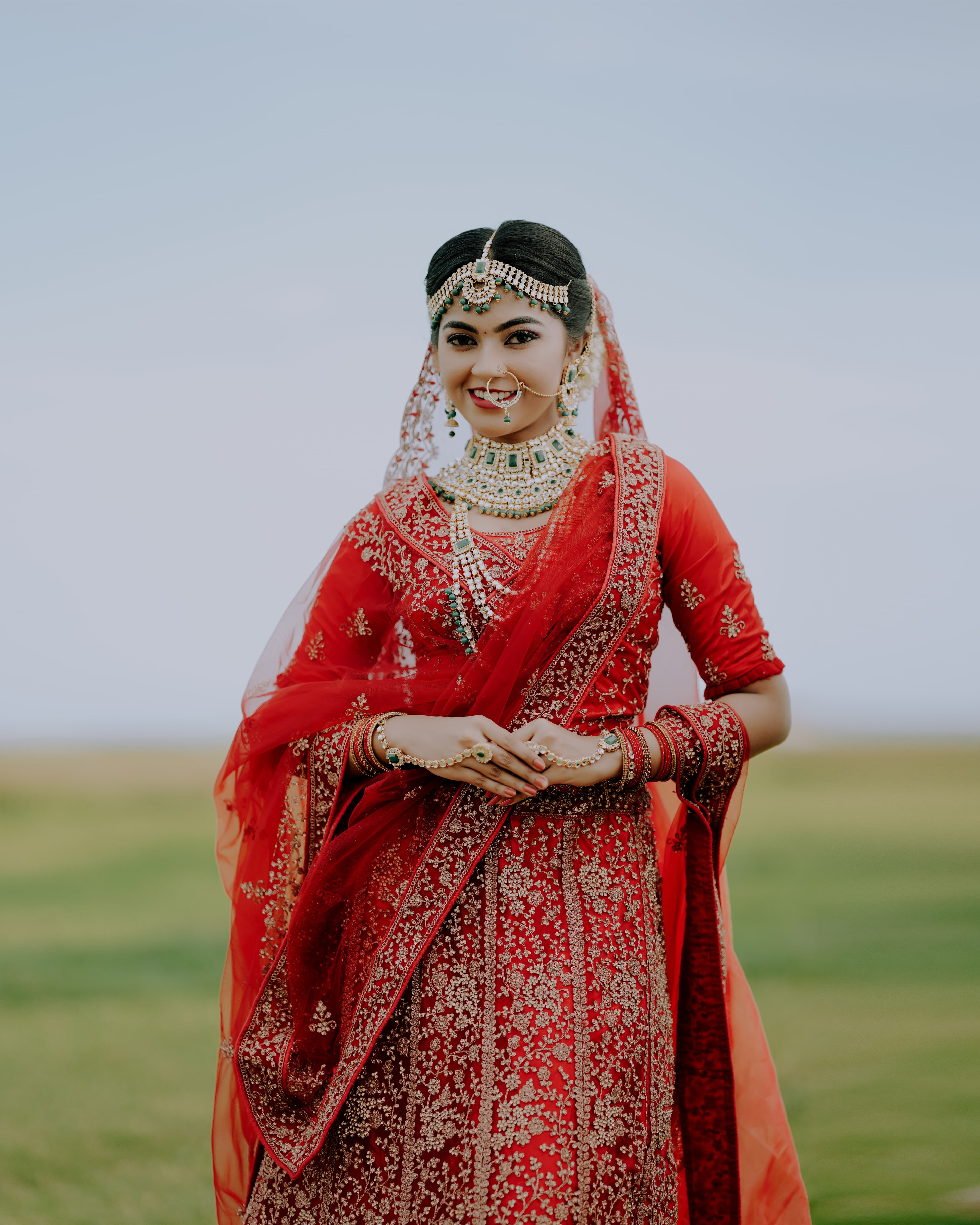 Happy bride on her wedding day
